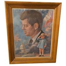 60s JFK President White House Patriotic Framed Art Portrait Last Salute Freeman - $72.38