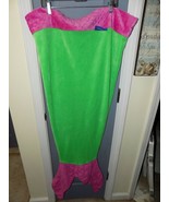 Blankie Tails Girls Green Pink Plush Mermaid Blanket Throw EUC - €19,61 EUR