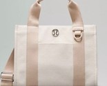 ❤️Lululemon Two-Tone Canvas Tote Bag 4.5 L Mini~Mojave Tan/Ivory~NWT~ US... - $143.50