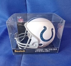 Scotch Indianapolis Colts Football Helmet Magic Tape Dispenser+1 Roll 3/4 x 350&quot; - £9.77 GBP