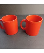 Waechtersbach  W Germany Mug Set of 2 Cherry Red Mottled Accents Coffee ... - $22.96 CAD