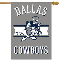 Retro Dallas Cowboys House Flag Nfl Licensed Double-Sided 28&quot;X40&quot; Briarwood Lane - £33.50 GBP