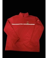 NIKE Golf Pullover Men L Red Tour Performance 1/4 Zip 2013 US Open Merion - £19.54 GBP