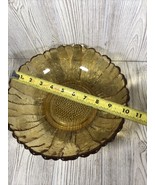 Indiana Glass Mid-Century Honey Gold Sunflower Chip and Dip Bowl Set - £19.38 GBP