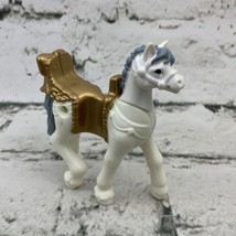 Fisher Price Pony Palace Stable Replacement Horse White Gold - £7.48 GBP