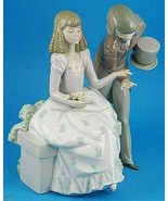 Lladro #5409 Courting Time Boy &amp; Girl w/ Flowers in Love Figurine 8.75&quot; ... - £311.42 GBP