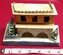 Vintage Christmas House Train Yard Putz Japan White Italianate Hacienda ... - $59.99