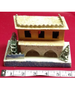 Vintage Christmas House Train Yard Putz Japan White Italianate Hacienda ... - $59.99
