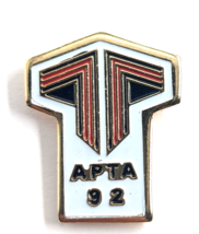 VTG 1992 APTA American Public Transportation Association Pin Red Black White... - $12.99