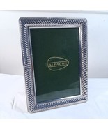 Vintage Alpadur picture photo Frame Silver tone rectangle tabletop rope ... - $40.75 CAD
