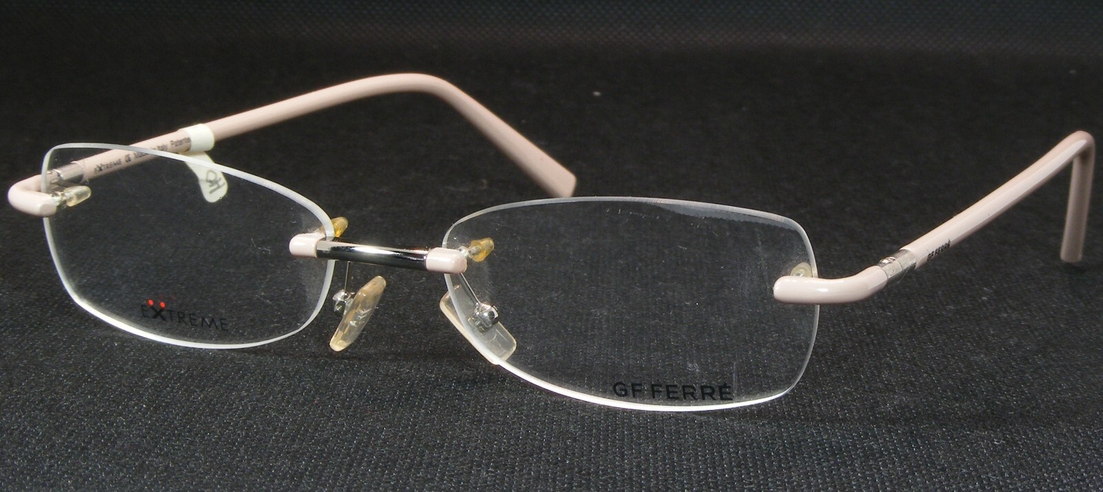 Ferre Extrême FF03101 Pâle Rose Clair / Argent Rare Lunettes 53-17-140mm... - $96.02