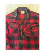 Wrangler Authentics Men’s Red Black Buffalo Plaid Flannel Shirt Jacket M - $549.50 MXN