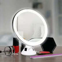 LED Makeup Vanity Mirror With LED Light - 360 Degree Rotating 10x Magnifying Cos - £12.75 GBP