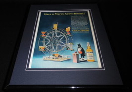 1966 Old Crow Whiskey Ferris Wheel 11x14 Framed ORIGINAL Vintage Advertisement  - £35.22 GBP