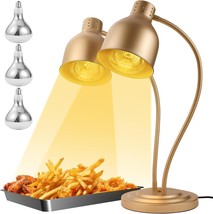 VORIGY Double Head Heat Lamp for Food, Upgrade 250W Bulbs x 3 Brass - $95.00