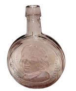 Vintage Third President Thomas Jefferson Mini Glass Bottle - $8.54