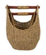 Trademark Innovations 12.2&quot; &amp; 9.4&quot; Seagrass Baskets with Wooden Handles ... - £71.04 GBP