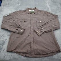 Eddie Bauer Shirt Men XL Brown Long Sleeve Button Up Casual Check Plaid ... - $25.72