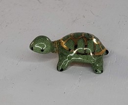 Hagen Renaker Baby Turtle Miniature Figurine Green Gold #162 *Repaired* - £21.62 GBP