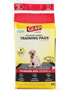 Glad for Pets Charcoal Puppy Pads - Leakproof &amp; Odor Neutralizing, 50 Count - £22.11 GBP