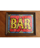 Vintage Glitter Art #65864 BAR SIGN A&amp;F PRODUCTS AFC030 13.5&quot;x10.5 Man Cave - $443.98 MXN