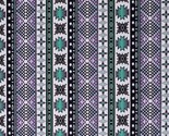 Cotton Southwestern Stripes Aztec White Tucson Fabric Print by Yard D463.62 - £10.15 GBP