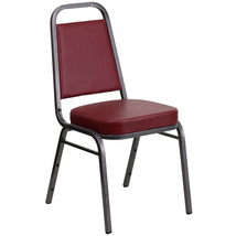 HERCULES Series Trapezoidal Back Stacking Banquet Chair in Burgundy - £57.13 GBP