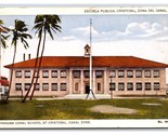 Panama Canal School Cristobal Canal Zone Panama UNP WB Postcard I20 - $4.90