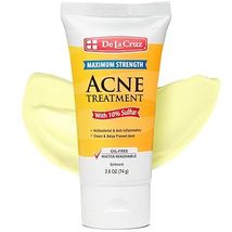 De La Cruz,Acne Treatment Ointment with10%Sulfur,Maximum Strength, 2.6 oz (74 g) - £16.86 GBP