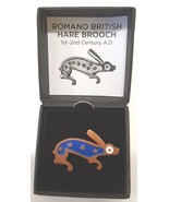 Westair - Roman Historical Jewellery - Roman Hare Enamel Brooch - Blue - £9.91 GBP