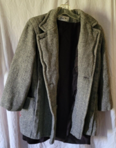 VTG Women Andrea Mirin Coat 100% Wool Lining Size Medium Winter Warm  Gr... - £39.37 GBP