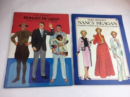 Vintage Ronald &amp; Nancy Reagan Paper Doll Books, Hollywood, President, Costumes - £19.42 GBP