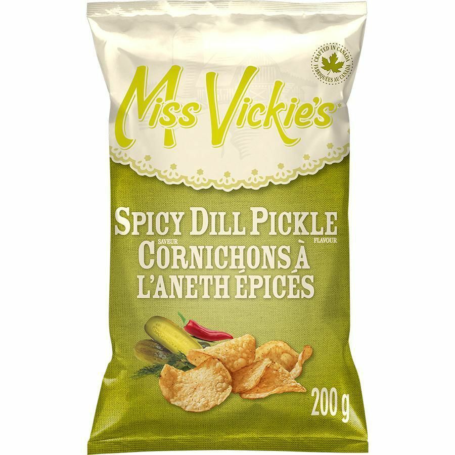 8 Bags of Miss Vickie's Spicy Dill Pickle Potato Chips 200g Each- Free Shipping - $61.92