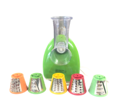 Electric Salad Shooter Food Slicer Ice Shaver 5 Blades Pusher Very Clean... - $39.16