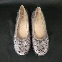 Vionic Women&#39;s Robyn Pewter Perf Ballet Flats Comfort Ortho Shoes Slip O... - $599.11 MXN