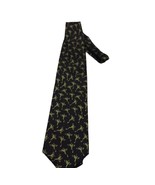 Men&#39;s Dark Blue Silk Neck Tie with Green Frog Design  Fifth Ave New York... - $237.76 MXN