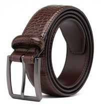HOT Brown Mens Genuine Leather Belts for Men Dress Belt  Size 32-46 - £18.58 GBP
