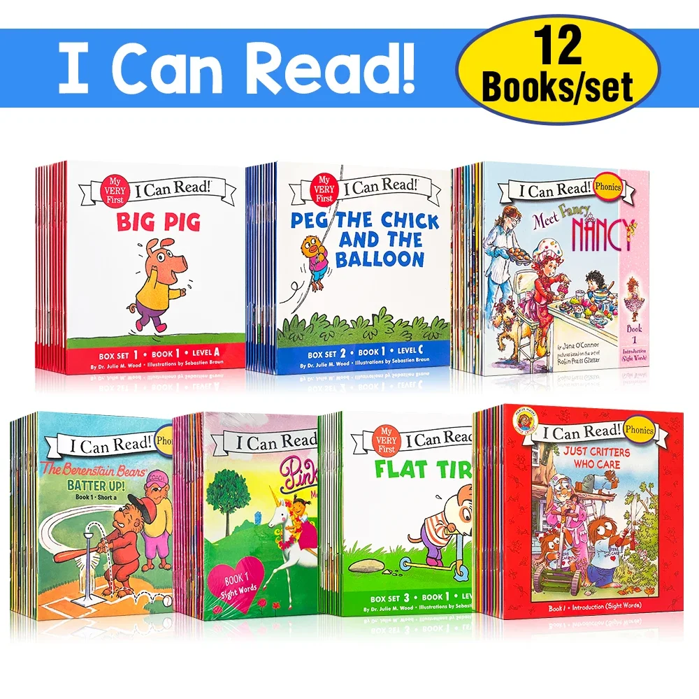12books/set I Can Read Phonics Pink Alicious My Very First Picture Books English - £14.42 GBP