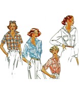 Vintage Butterick 5859- Rolled Up Cuff Shirt Misses Size 14 - 70s Sewing... - £4.70 GBP