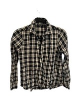 Madewell Womens Shirt Arion Black Plaid Faux Wrap Size Small - £6.77 GBP