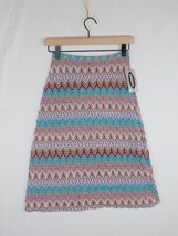 Vintage Cheryl Creation Midi Skirt Boho Colorful Stretchy Striped USA Sm... - £27.37 GBP