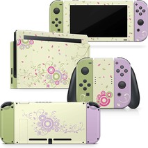 Tacky Design Flowers Skin Compatible With Nintendo Switch Skin, Decal Full Wrap - $44.99