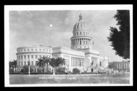 Vintage RPPC Real Photo Postcard National Capitol Havana Cuba - £15.28 GBP