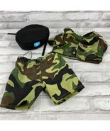 Build A Bear BAB Green Camo Military Outfit With Hat Pants Shirt Outfit ... - £14.24 GBP