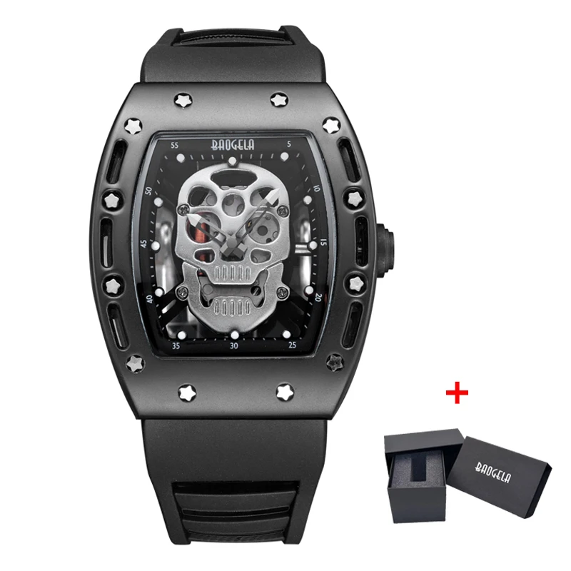 Pirate Skull Style Men Watch Silicone Luminous Quartz Watches Military W... - £38.64 GBP