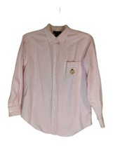 Lauren Ralph Lauren Women’s Pink Stripe Shirt Blouse Long Sleeve Cotton ... - $21.78