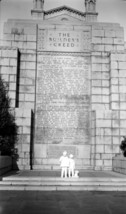 1948 The Builder&#39;s Creed Forest Lawn Los Angeles Photo B&amp;W Negative - £3.95 GBP