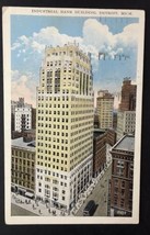 Postcard Industrial Bank Building Detroit Michigan USA Skyscraper Architecture - $4.00