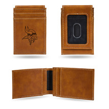 Minnesota Vikings Wallet Front Pocket Laser Engraved - $55.49