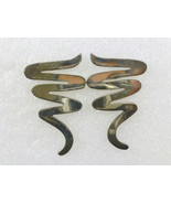 ZigZag SQUIGGLE Earrings in Sterling Silver - Vintage MEXICO - 2 inches ... - $70.00